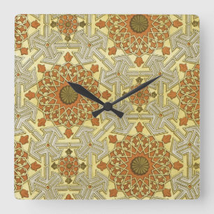 Arabic Design #4 at Emporio Moffa Square Wall Clock