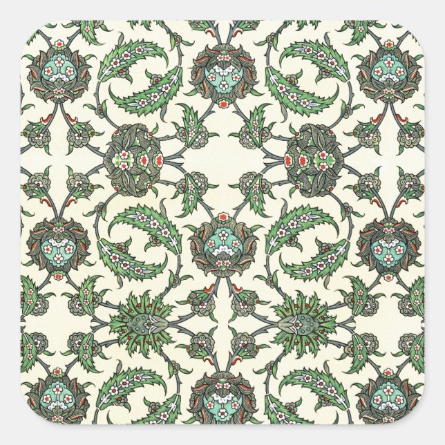 Arabic Design #5 at Emporio Moffa Square Sticker (Front)