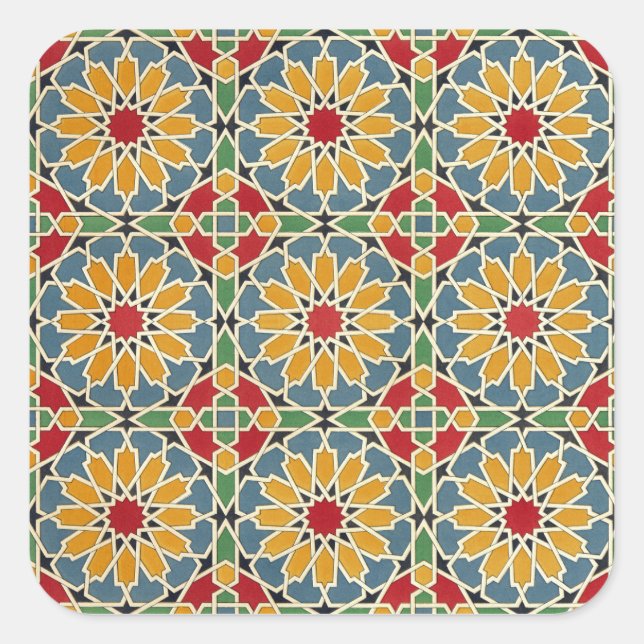 Arabic Design #7 at Emporio Moffa Square Sticker (Front)