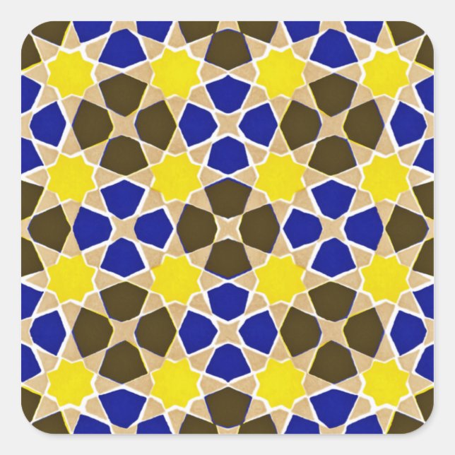 Arabic Design #8 at Emporio Moffa Square Sticker (Front)