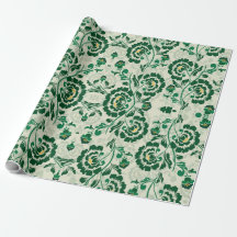 Arabic Elegant Floral Geometric Green Moroccan
