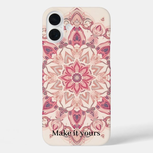 Arabic Floral Art Phone Cover – Personalised with  (Back)