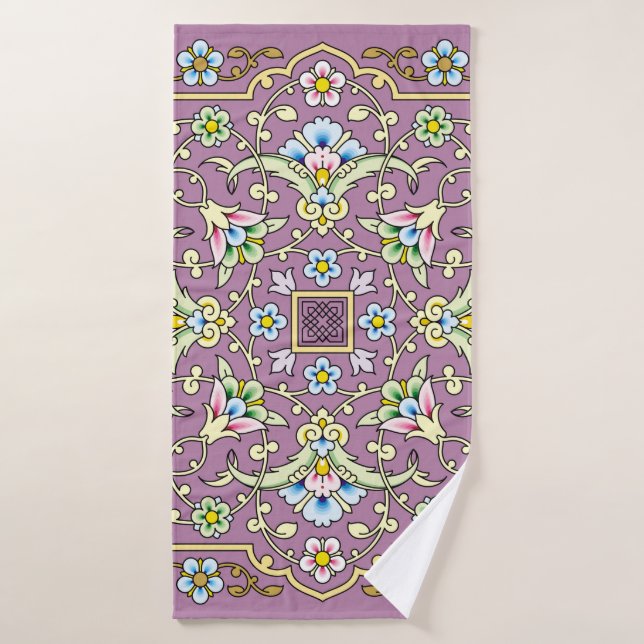 Arabic Floral Frame. Traditional Islamic Design. M Bath Towel (Bath Towel)