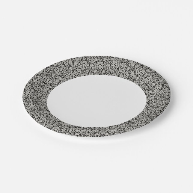 Arabic floral pattern paper plate (Angled)