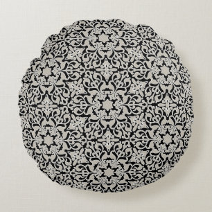Arabic floral pattern round cushion