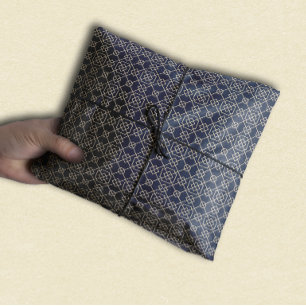 Arabic Geometric Navy Blue Gold Tissue Paper