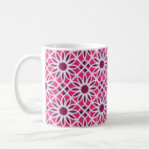 Arabic geometric ornament: seamless texture. coffee mug