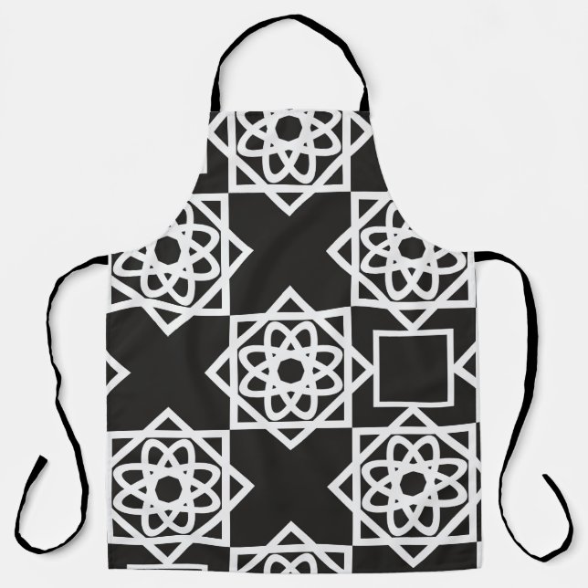 Arabic geometric pattern. Art decor. Islam. Flower Apron (Front)