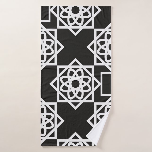 Arabic geometric pattern. Art decor. Islam. Flower Bath Towel (Bath Towel)