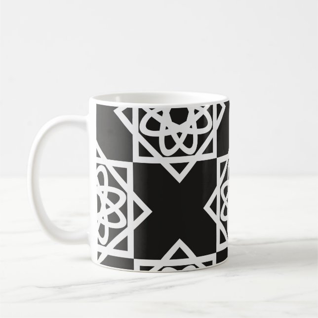 Arabic geometric pattern. Art decor. Islam. Flower Coffee Mug (Left)