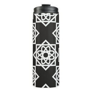 Arabic geometric pattern. Art decor. Islam. Flower Thermal Tumbler