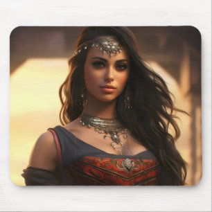 Arabic Girl Oriental Beauty Mouse Mat