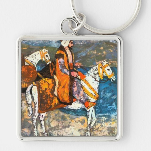 Arabic Horseman Key Ring (Front)