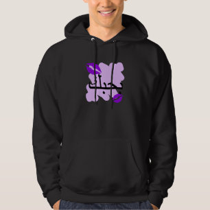 Arabic I Love You Purple Kisses.png Hoodie