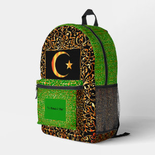 Arabic Inspirational Islamic Printed Backpack