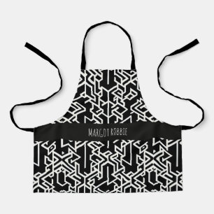 Arabic Kexogons and lines Geometric Pattern Apron