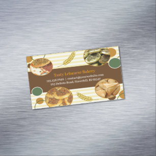 Arabic Lebanese Bakery Magnetic Business Card