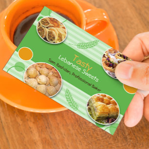 Arabic Lebanese Pastries Business Card