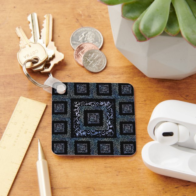 Arabic Letters blue Key Ring (Desk)