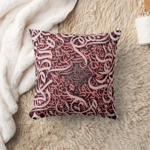 Arabic Letters rose  Cushion