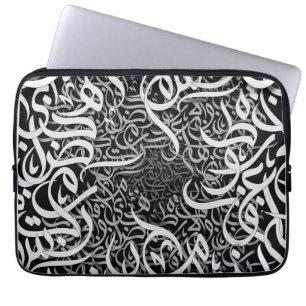 arabic lletters laptop sleeve