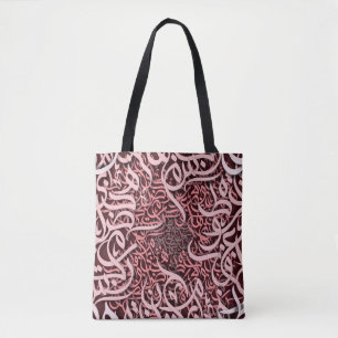 arabic lletters rose tote bag