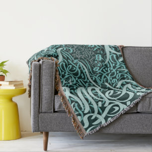arabic lletters tiffany  throw blanket