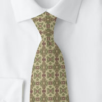 Arabic Middle-Eastern Pattern Green Brown Burgundy