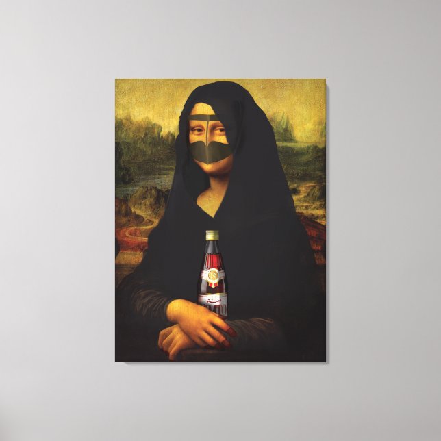 Arabic Mona Lisa Canvas Print (Front)