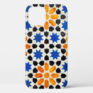 Arabic mosaic of tiles in Moroccan style, decorati iPhone 12 Case