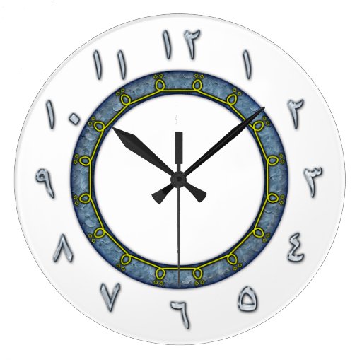 Image of Arabic Numerals Large Wall Clock
