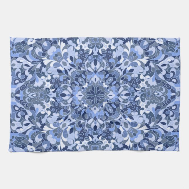 Arabic ornate rich pattern tea towel (Horizontal)