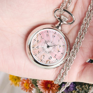 Arabic Pendant Necklace Watch for Her
