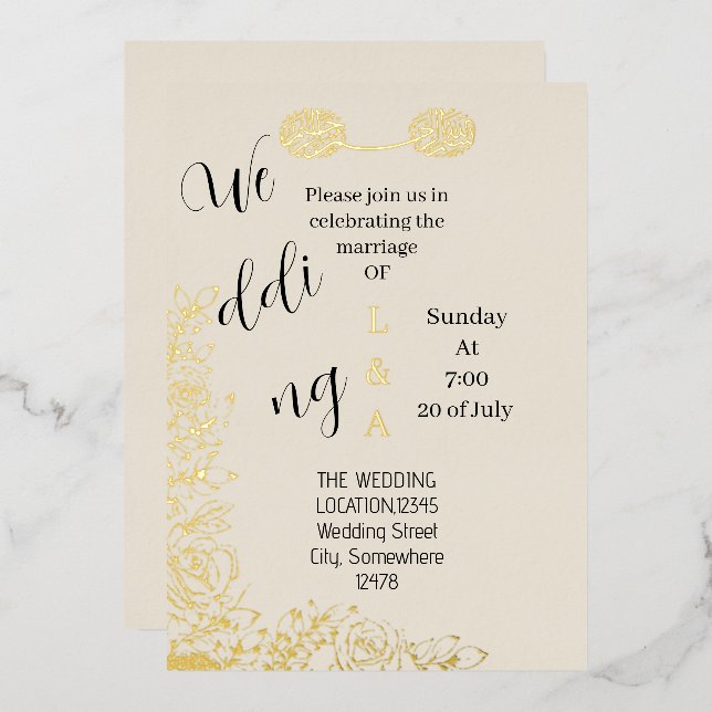 Arabic romantic unique simple minimalist (Front/Back)
