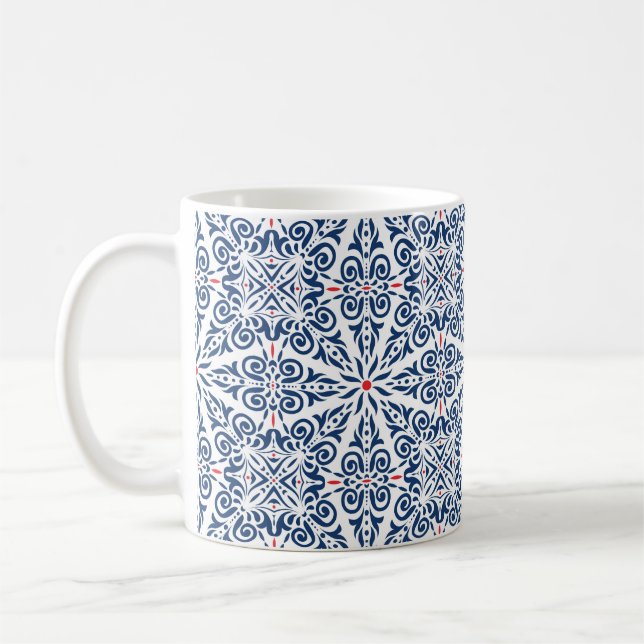 Arabic seamless pattern. colourful background on a coffee mug (Left)