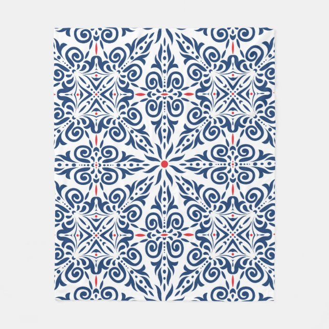 Arabic seamless pattern. colourful background on a fleece blanket (Front)