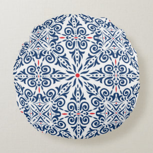 Arabic seamless pattern. colourful background on a round cushion