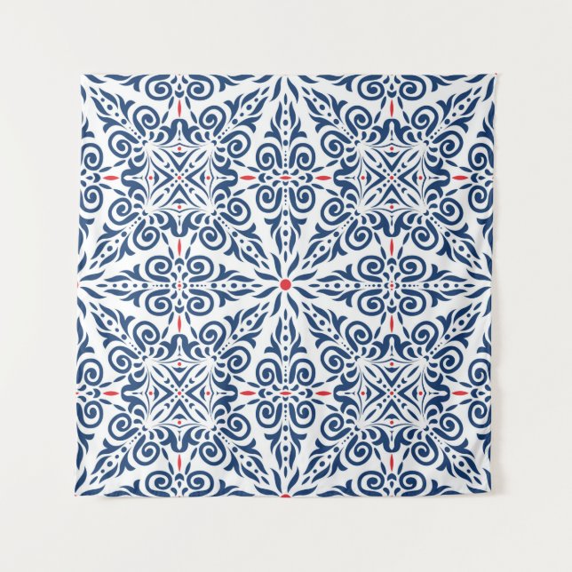 Arabic seamless pattern. colourful background on a tapestry (Front)