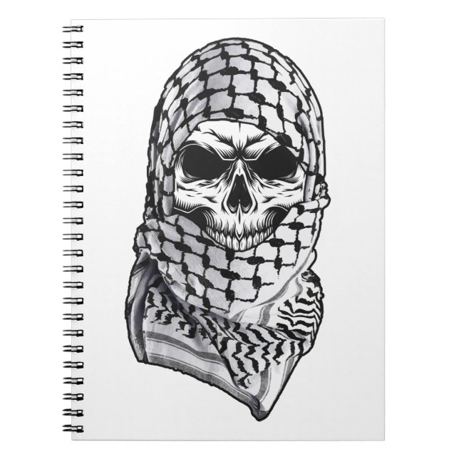 Arabic Skull Kufiya Shemagh Notebook (Front)