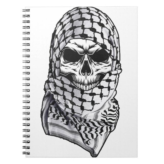 Arabic Skull Kufiya Shemagh Notebook (Front)