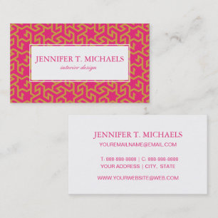 Arabic Star Shaped Pattern Business Card