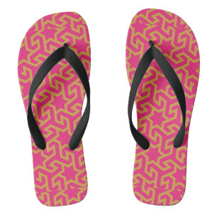 Arabic Star Shaped Pattern Flip Flops
