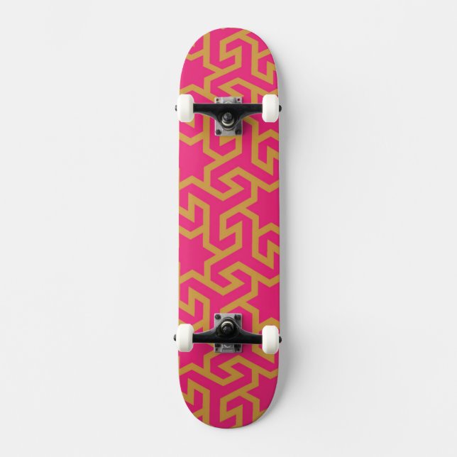 Arabic Star Shaped Pattern Skateboard (Front)