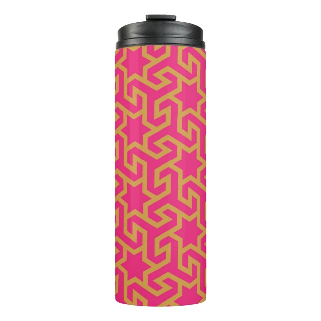 Arabic Star Shaped Pattern Thermal Tumbler (Front)