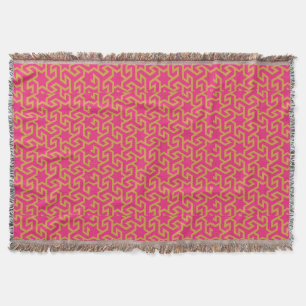 Arabic Star Shaped Pattern Throw Blanket