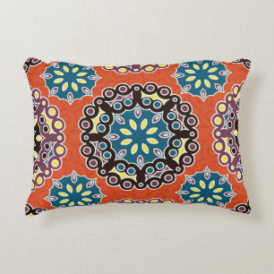 Arabic tile, vintage patchwork pattern. decorative cushion