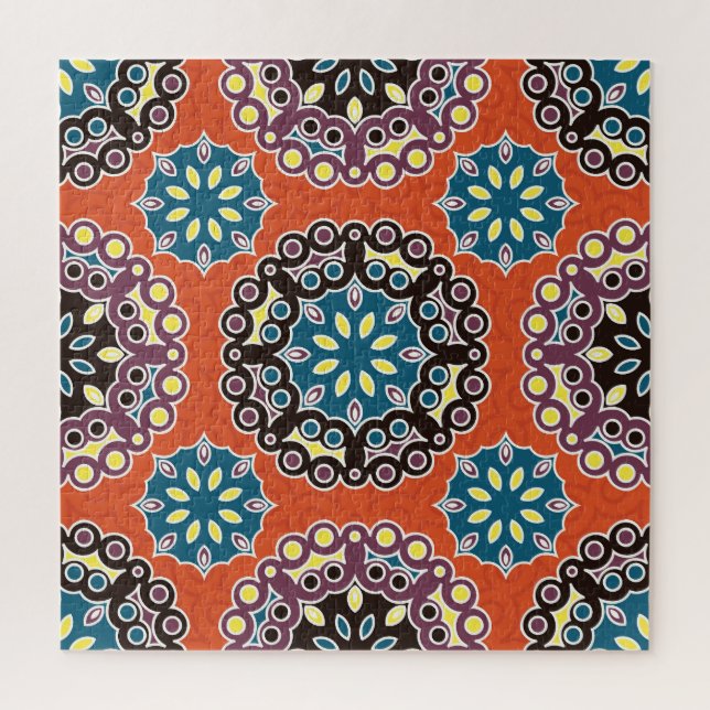 Arabic tile, vintage patchwork pattern. jigsaw puzzle (Vertical)