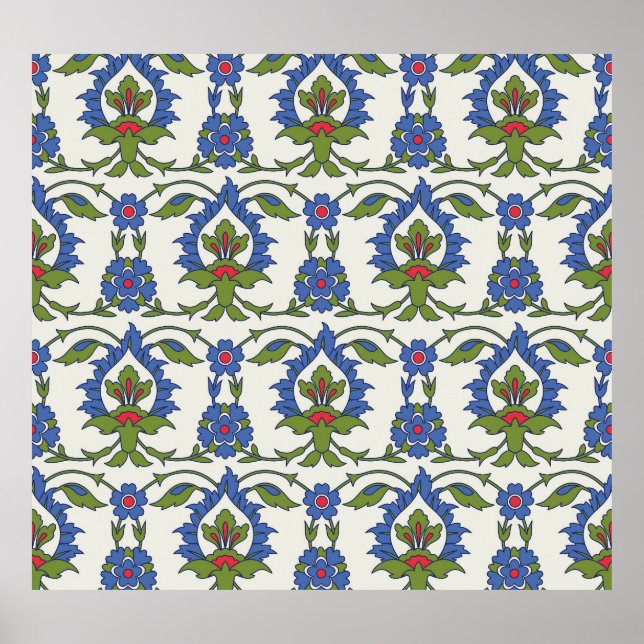 Arabic Traditional: Iznik Tile Seamless. Poster (Front)