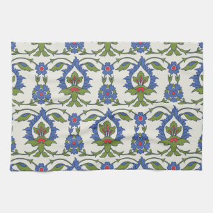 Arabic Traditional: Iznik Tile Seamless. Tea Towel