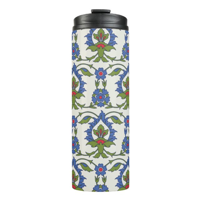 Arabic Traditional: Iznik Tile Seamless. Thermal Tumbler (Front)